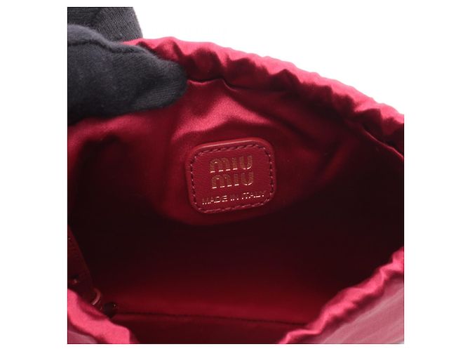 Pochette in seta e pelle Miu Miu - vista 3