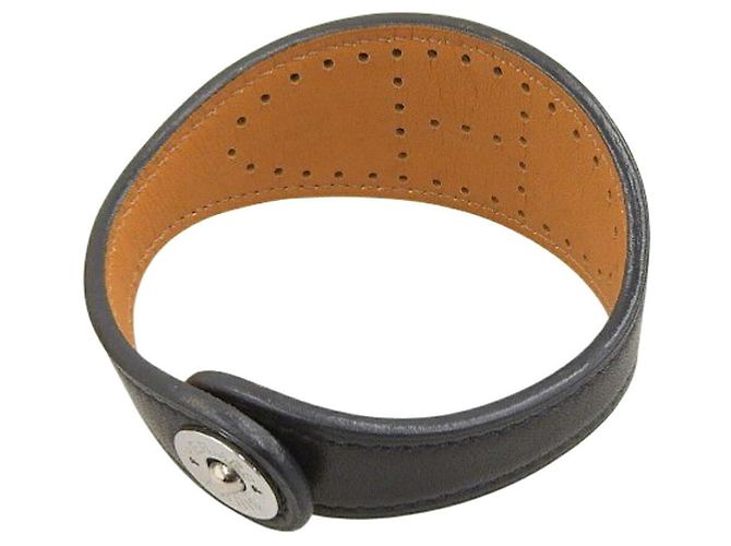 Bracciale in pelle Evelyne di Hermès Nero - vista 2