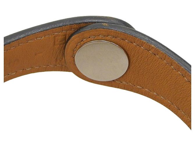 Bracciale in pelle Evelyne di Hermès Nero - vista 4
