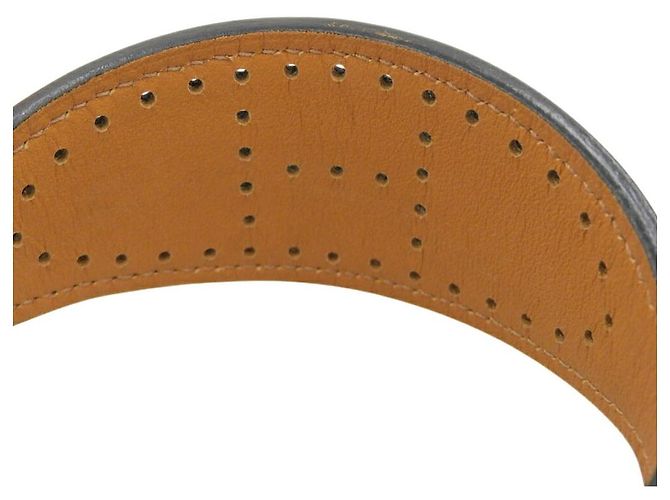 Bracciale in pelle Evelyne di Hermès Nero - vista 5