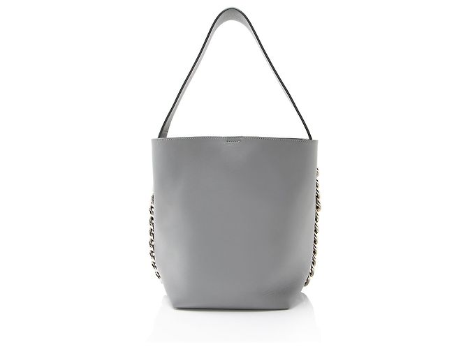 Bolsa bucket de couro Infinity com corrente Givenchy Cinza - vista 3