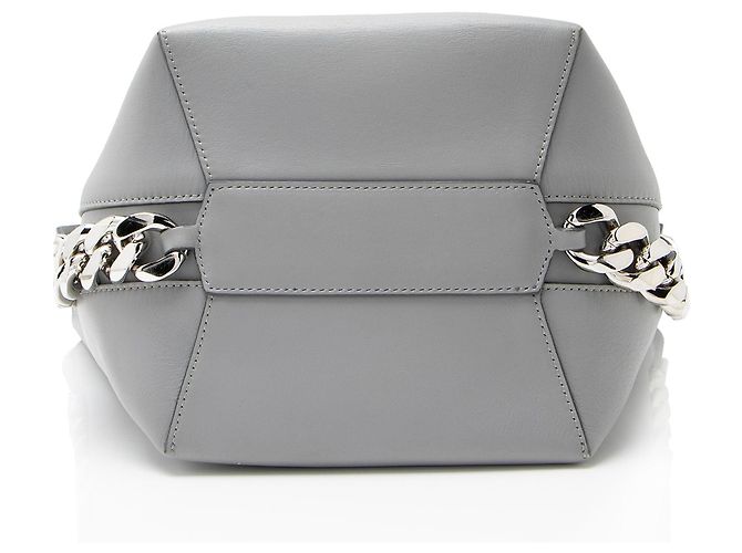 Bolsa bucket de couro Infinity com corrente Givenchy Cinza - vista 4