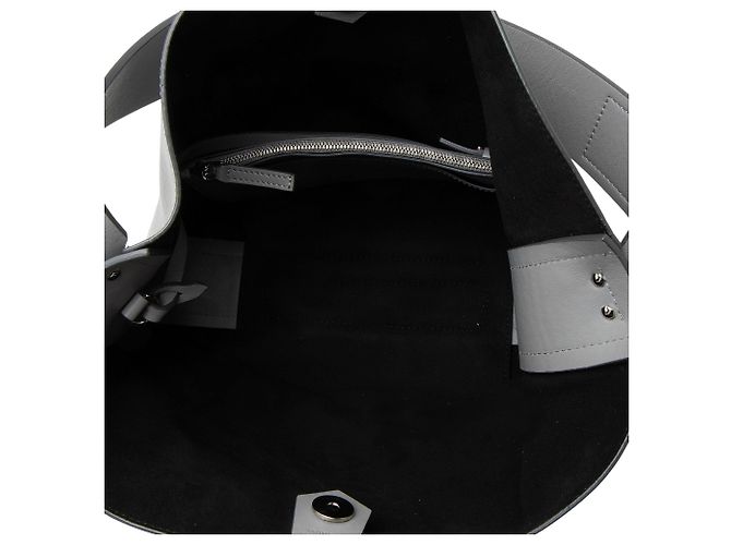 Bolsa bucket de couro Infinity com corrente Givenchy Cinza - vista 7