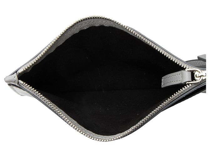 Bolsa bucket de couro Infinity com corrente Givenchy Cinza - vista 8