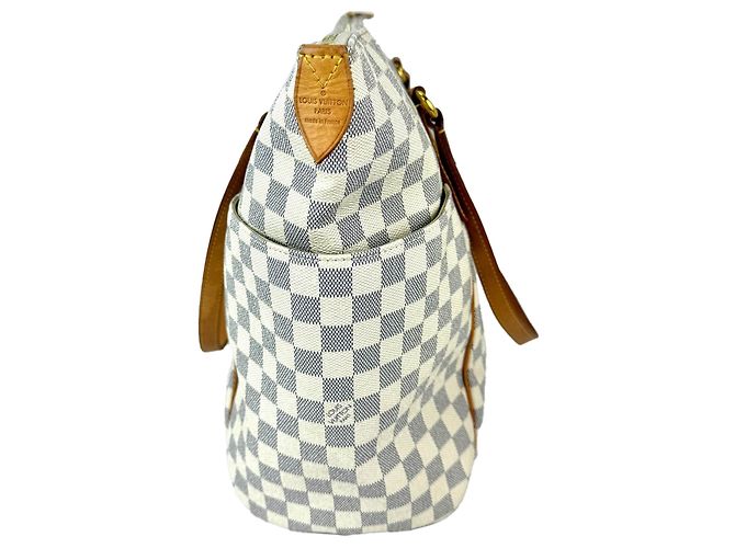 Borsa a Spalla Louis Vuitton Totally GM Damier Azur Bianco - vista 6
