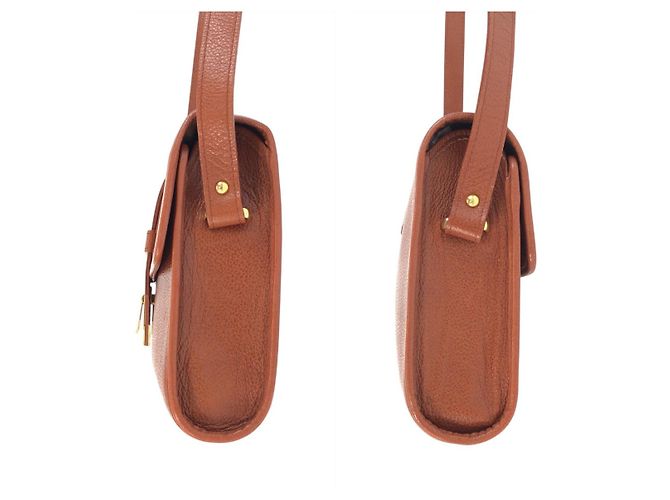 Borsa a Spalla in Pelle Yves Saint Laurent Marrone - vista 7