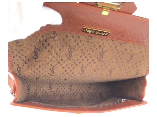 Borsa a Spalla in Pelle Yves Saint Laurent Marrone - vista 8