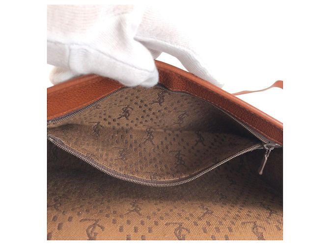 Borsa a Spalla in Pelle Yves Saint Laurent Marrone - vista 9