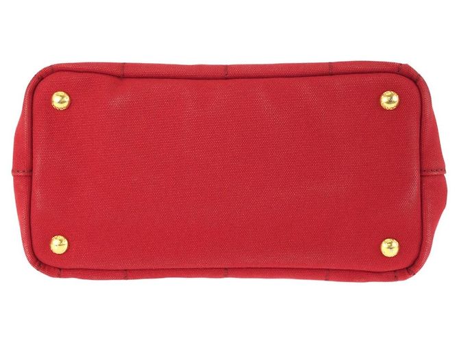 Prada Canapa Canvas Tote Bag Rot - Ansicht 10