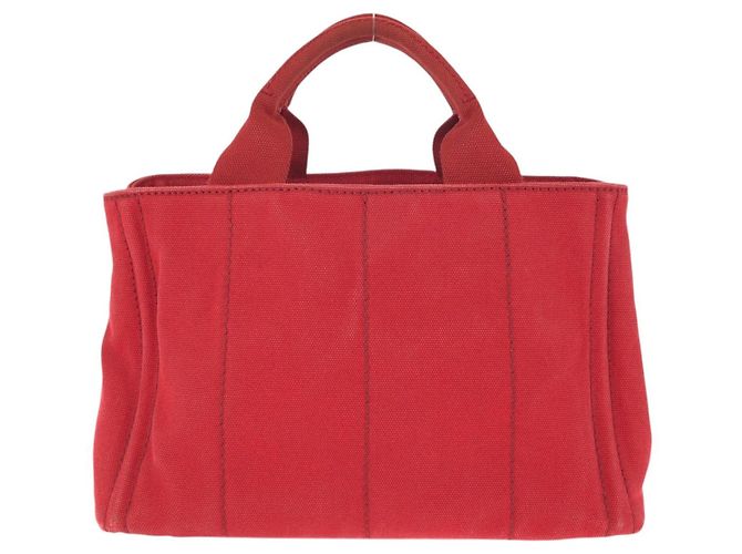 Prada Canapa Canvas Tote Bag Rot - Ansicht 2
