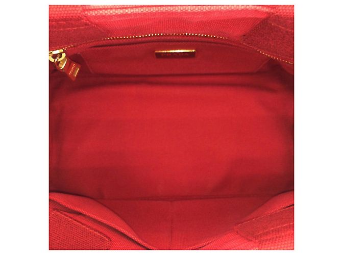 Prada Canapa Canvas Tote Bag Rot - Ansicht 9