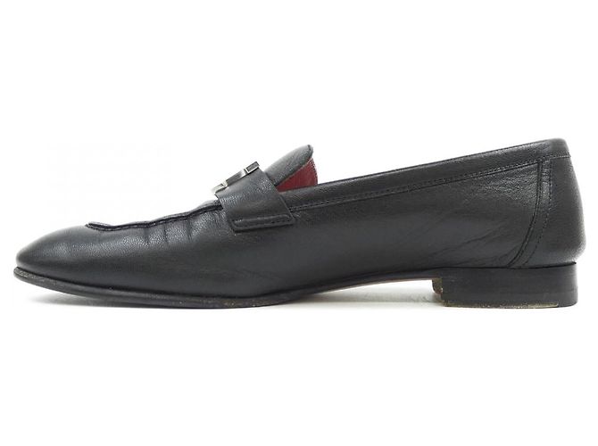 Hermès Hermes Lederschuhe Schwarz - Ansicht 2
