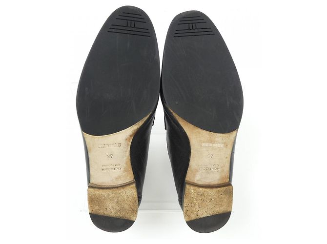 Hermès Hermes Lederschuhe Schwarz - Ansicht 4