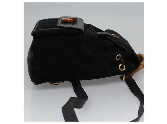 Gucci Gucci bamboo daim mini Nero - vista 3