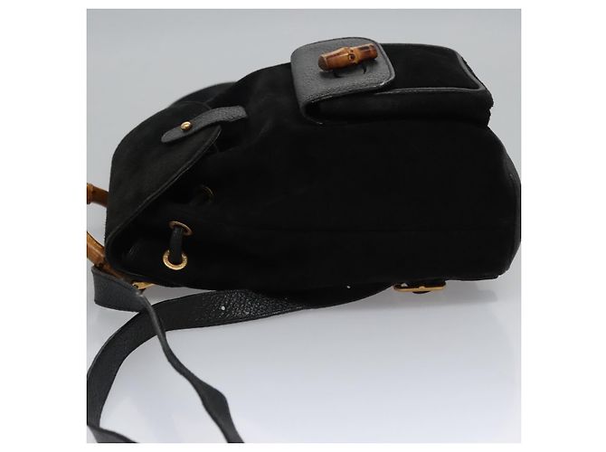 Gucci Gucci bamboo daim mini Nero - vista 4