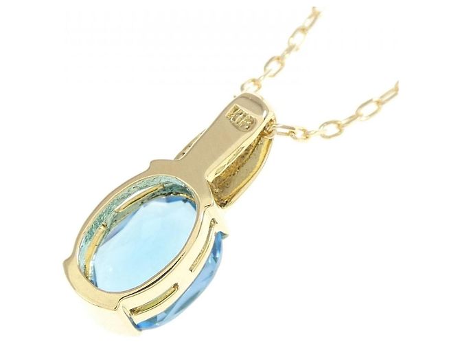 Autre Marque Collana in diamante con topazio blu Au750 D'oro - vista 4