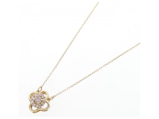 Autre Marque Collana di Diamante a Fiore in Au750 D'oro - vista 2