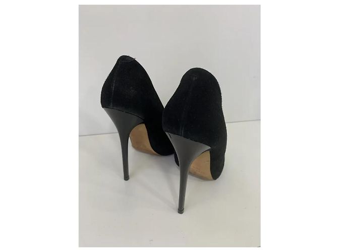 Décolleté Jimmy Choo in scamosciato nero a punta 12cm - vista 6