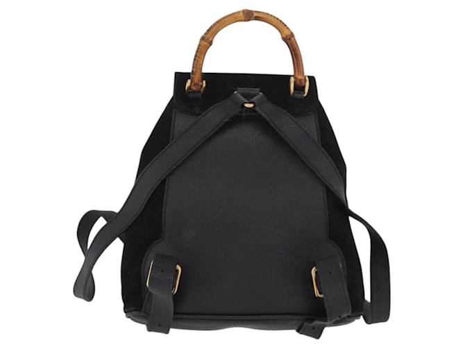 Gucci Gucci bamboo daim mini Nero - vista 2