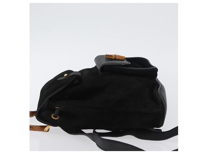 Gucci Gucci bamboo daim mini Nero - vista 4