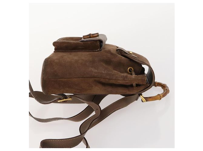 Gucci Gucci bamboo daim mini Marrone - vista 3