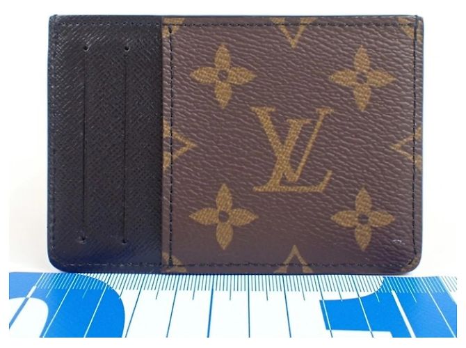 Kartenetui Monogram Macassar Louis Vuitton Braun Schwarz - Ansicht 2