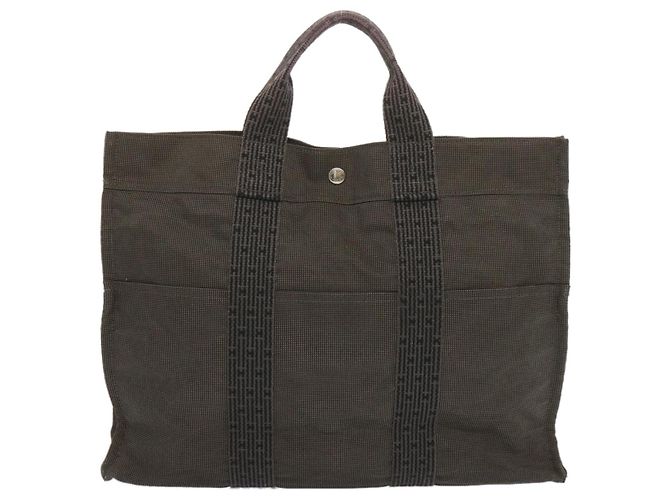 Hermès Fourre-tout Herline aus Canvas Braun - Ansicht 2