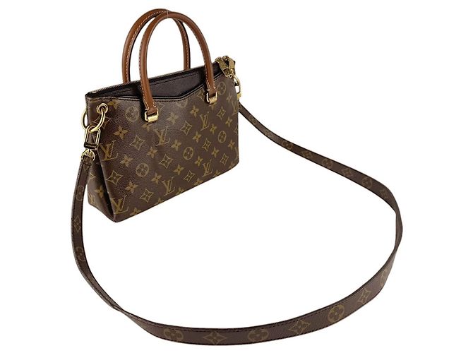 Bolso de mano Pallas BB Monogram Louis Vuitton Castaño Negro Monograma - vista 11