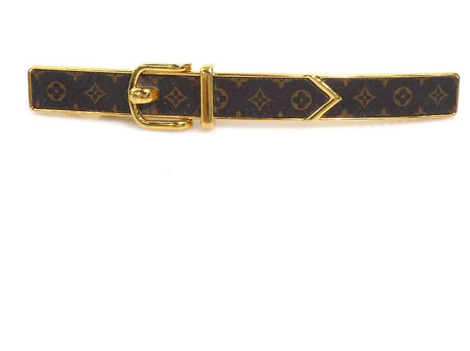 Fermaglio in metallo Monogram Loop di Louis Vuitton Marrone D'oro - vista 2