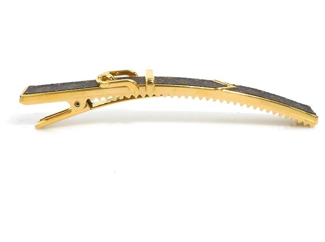 Fermaglio in metallo Monogram Loop di Louis Vuitton Marrone D'oro - vista 3
