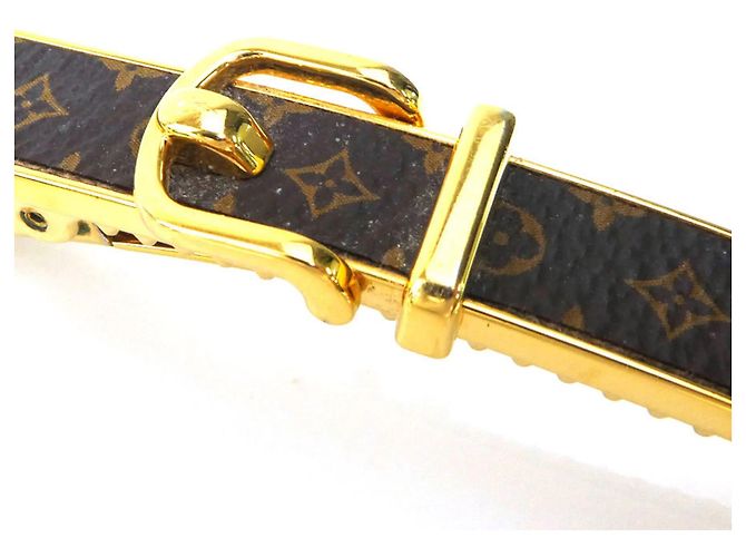 Fermaglio in metallo Monogram Loop di Louis Vuitton Marrone D'oro - vista 9
