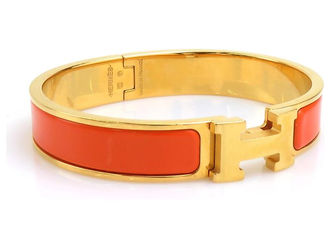 Hermès Pulsera HERMES Clic Clack PM Dorado Naranja - vista 2