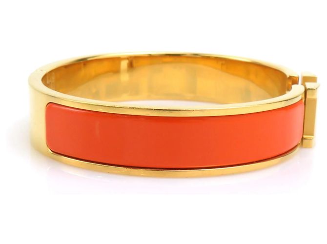 Hermès Pulsera HERMES Clic Clack PM Dorado Naranja - vista 3