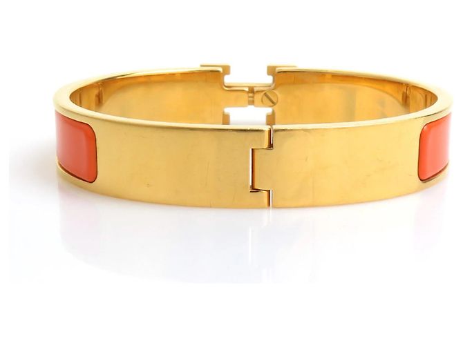Hermès Pulsera HERMES Clic Clack PM Dorado Naranja - vista 4