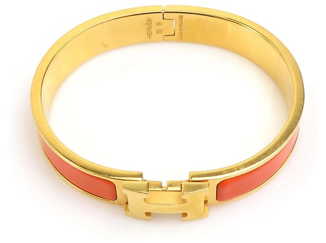 Hermès Pulsera HERMES Clic Clack PM Dorado Naranja - vista 5