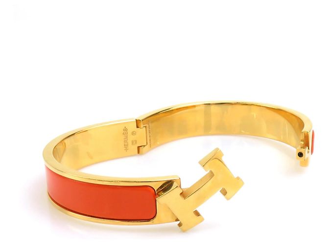 Hermès Pulsera HERMES Clic Clack PM Dorado Naranja - vista 6