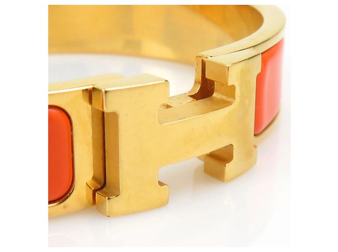 Hermès Pulsera HERMES Clic Clack PM Dorado Naranja - vista 7