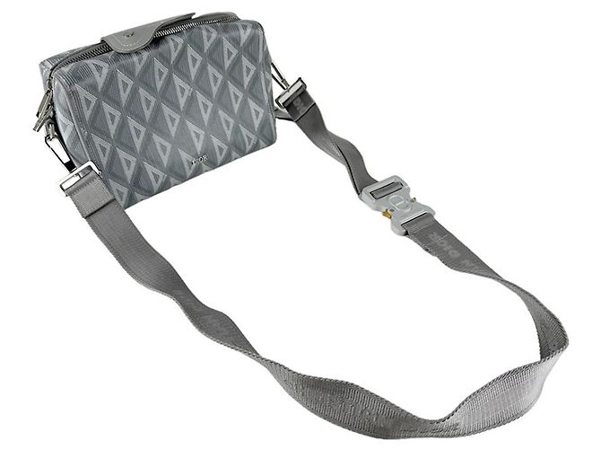 Borsa a spalla grigia Christian Dior Marrone - vista 10