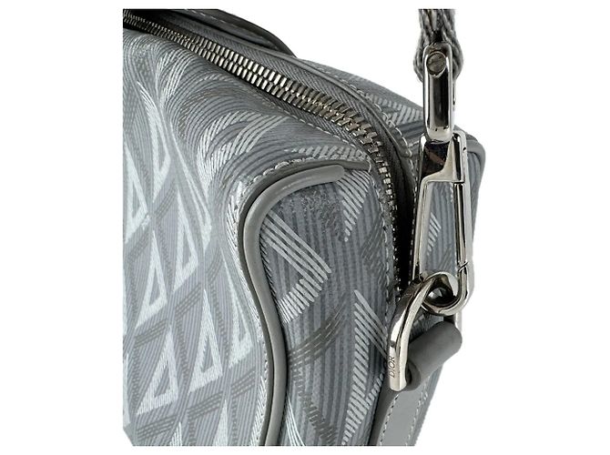 Borsa a spalla grigia Christian Dior Marrone - vista 7