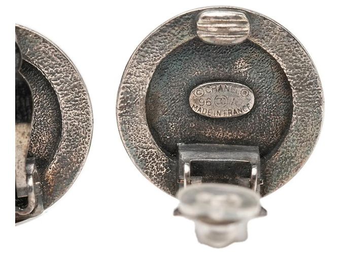 Orecchini a clip vintage Chanel Nero - vista 3