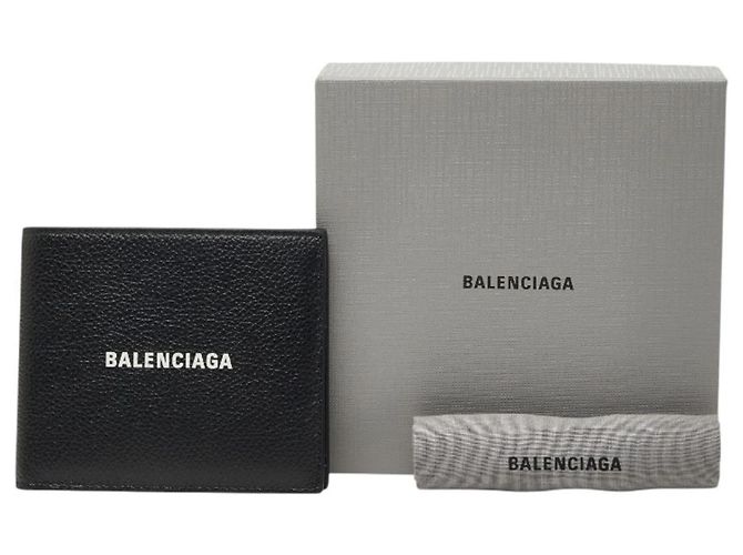 Everyday Portafoglio bi-fold con logo Balenciaga Nero - vista 10