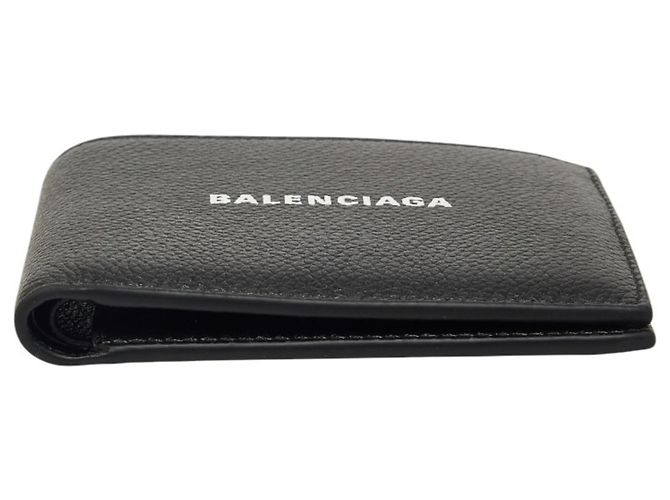 Everyday Portafoglio bi-fold con logo Balenciaga Nero - vista 3