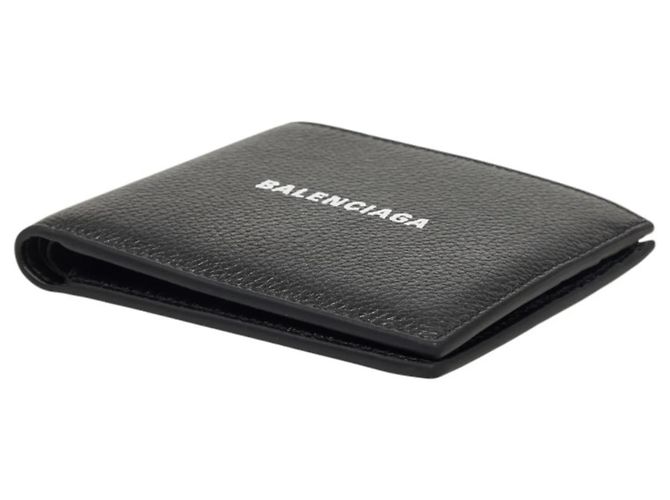Everyday Portafoglio bi-fold con logo Balenciaga Nero - vista 4