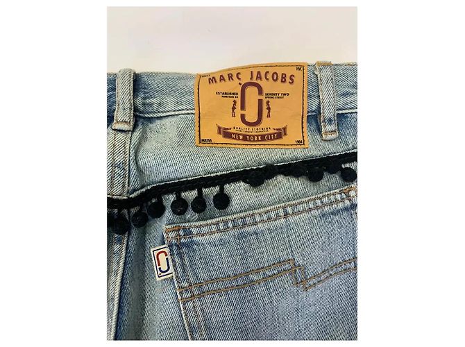 Jeans Marc Jacobs in Cotone Blu con Pompon - vista 5
