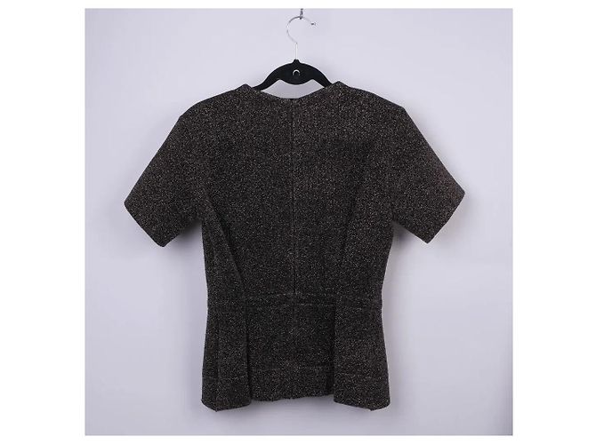 Top Marc Jacobs Lana Lurex Metálica Gris M Gris antracita - vista 2
