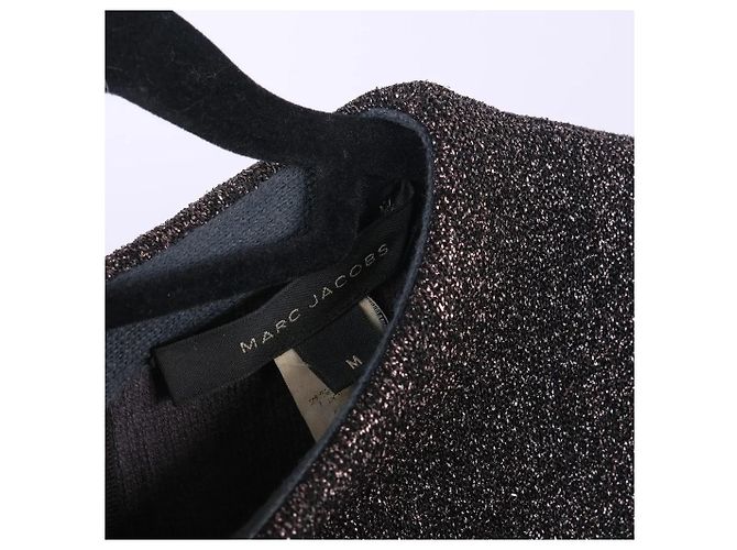 Top Marc Jacobs Lana Lurex Metálica Gris M Gris antracita - vista 3