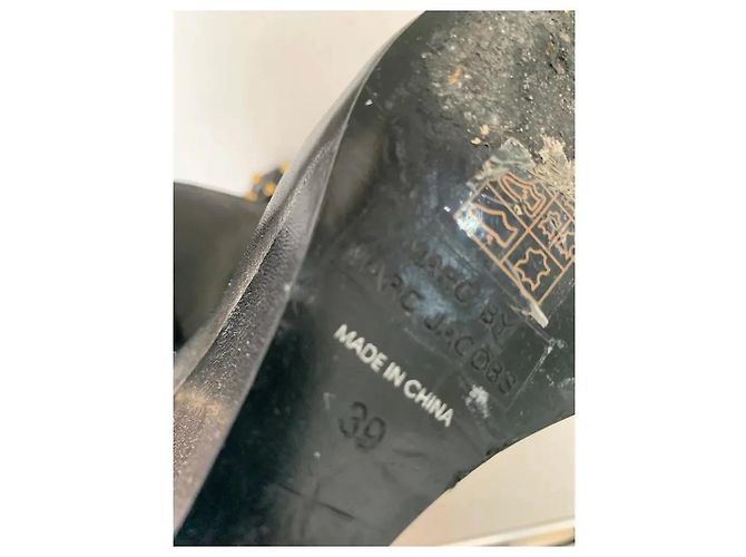 Marc by Marc Jacobs Keilsandaletten Schwarz Leder mit Nieten - Ansicht 9
