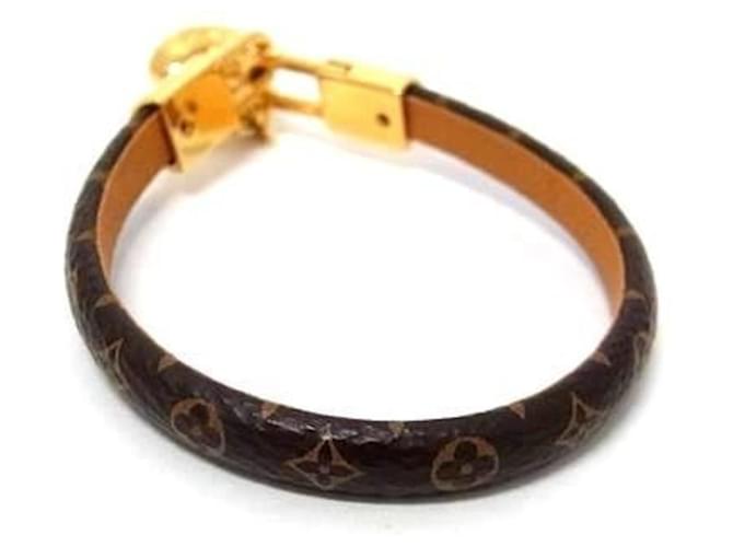 Bracciale Charm Louis Vuitton Marrone D'oro Monogramma - vista 2