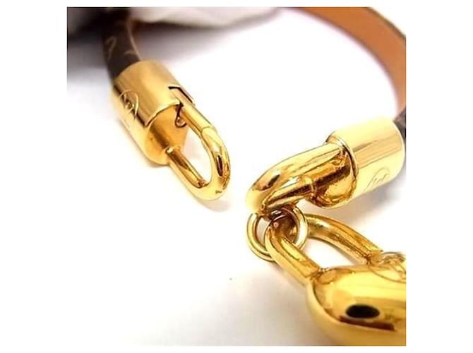 Bracciale Charm Louis Vuitton Marrone D'oro Monogramma - vista 3