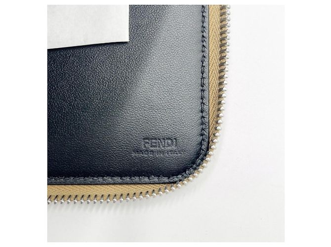 Bolso de mano de cuero beige Fendi - vista 8